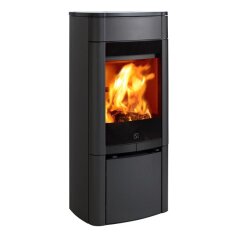 Kaminofen SCAN 65-1 Stahlmodell ohne Seitenfenster - 6 kW - Schwarz