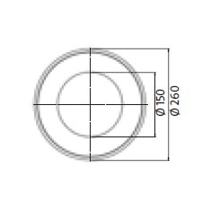 Jotul/Scan Wandrosette Ø 150 x 1,1 mm, Weiß Emaille