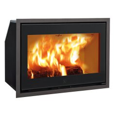 Kamineinsatz Scan 1004 BB schwarzes Glas / schwarze Kantenleiste - 8 kW