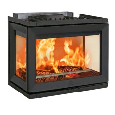 Kamineinsatz Guss Jotul I 520 FRL - 7 kW - schwarz lackiert (BP) - Glas vorne, rechts und links