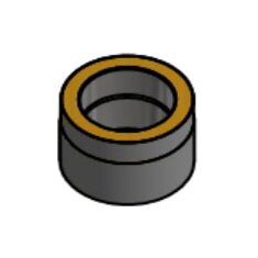 Doppelwandiges Rauchrohr Ø150 x 150 x 2 mm, Farbe schwarz