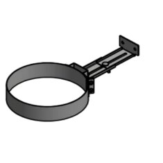 Verstellbare Wandhalterung 125 - 200mm - Ø150, Farbe schwarz