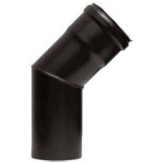 Pelletrauchrohrbogen 2-teilig 45° Ø 80 x 1,2 mm