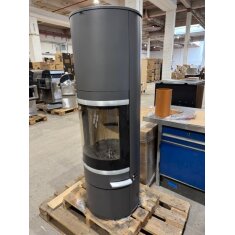Kaminofen  SCAN 83-4 Maxi, Griff und Leisten Alu, grau - 5 kW (RLU) - B-Ware