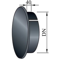 Blinddeckel für DWF für Ø 160mm - schwarz