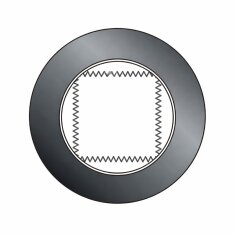 Wandrosette mit Feder Ø 160 mm, Farbe Schwarz