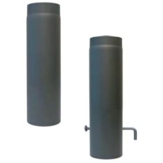 Rauchrohr Ø120 x 500 x 2 mm, Farbe schwarz
